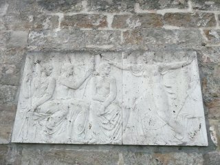 Szene aus dem Fliegenden Holländer an der Stadtmauer in Bayreuth