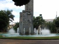 Brunnenfigur im Parque Gareia Sanabria